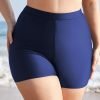Plain Elastic Waist Swim Shorts