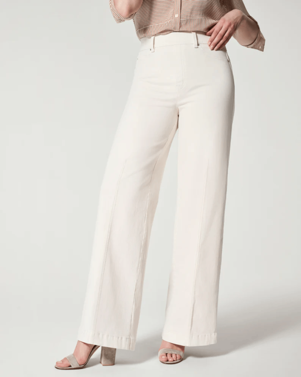 Seamed Front Wide Leg Jeans (Hot Sale)