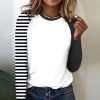 Stylish Color Block Striped Top