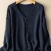 100% Natural Material Knitted Cardigan Women's Literary Retro Loose And Thin Spring And Autumn Sweater Coat In One-Size