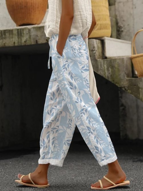 Casual Loose Floral Pants