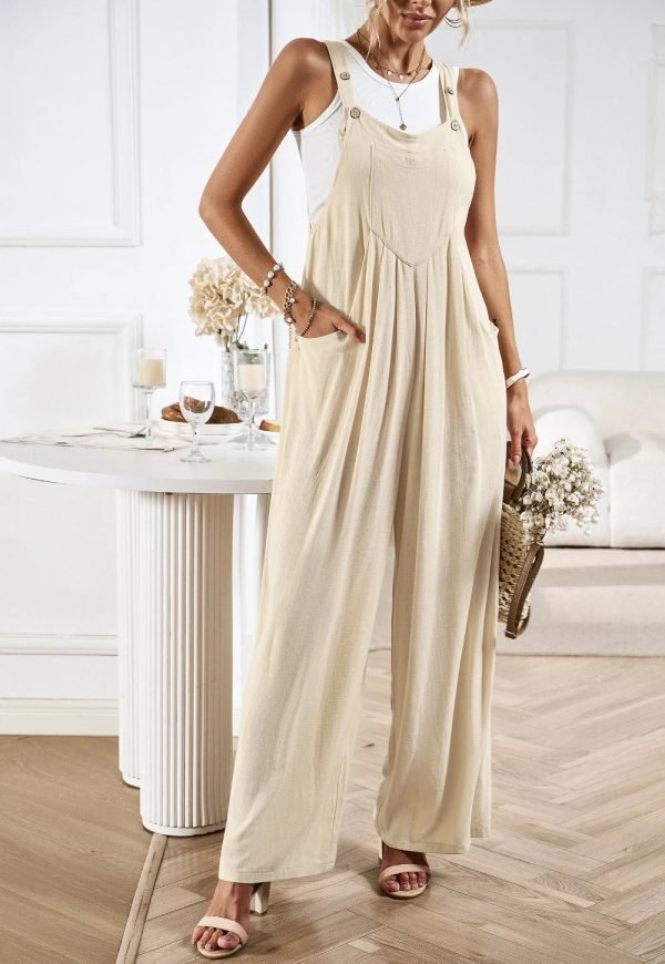 Apricot-01_bf6b93e5-2861-4c1c-a98f-e9efae7c3897.jpg Women Casual Sleeveless Wide Leg Jumpsuit With Pocket/1-1-1-1