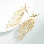 Earring_88fa2944-5949-49b9-88f8-2921f09989f0.jpg Women Star Meteor Shower Design Rhinestone Earring Jewelry