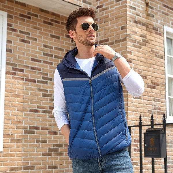 O1CN012k0xtP1aQtddsMAb8_2212029483325-0-cib.jpg Color-blocked padded vest with a hat, short style, and added cotton.