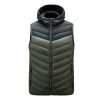 O1CN01ISg9jd1aQtddCh6ez_2212029483325-0-cib.jpg Color-blocked padded vest with a hat, short style, and added cotton.