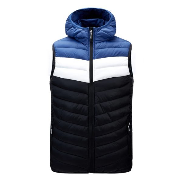 O1CN01nH4ggJ1aQtdYnEAA3_2212029483325-0-cib.jpg Color-blocked padded vest with a hat, short style, and added cotton.