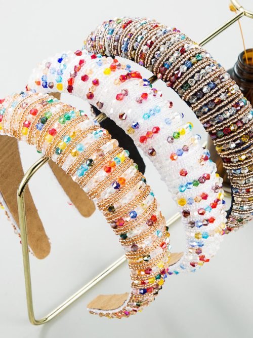 O1CN01ra8hrc1obnbNt4Kx9__6000000005244-0-cib.jpg Bling Headband Artificial Crystal Hoop Beads Headband Party Hair Accessary for women Girl 30mm