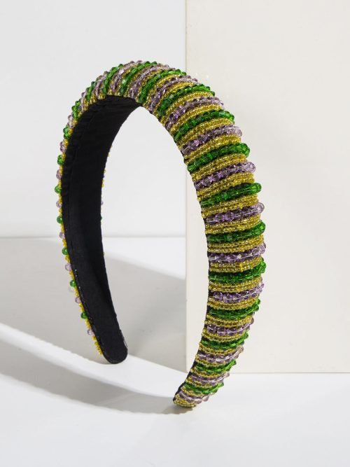 Purple-YellowGreen.jpg Artificial Crystal Hoop Beads Headband Party Hair Accessary for Women Girl 30mm