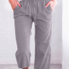 a78d1986f0b642f6692a8c986bd608cd-1 Women's Casual Summer Linen Pants High Waisted Loose Yoga Sweatpants Crop Pants with Pockets