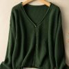 100% Natural Material Knitted Cardigan Women's Literary Retro Loose And Thin Spring And Autumn Sweater Coat In One-Size